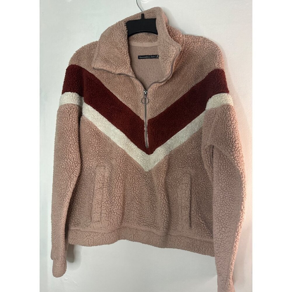 Abercrombie Women’s M Y2K Pullover Quarter Zip Cozy Soft Vintage 2000s Sweater